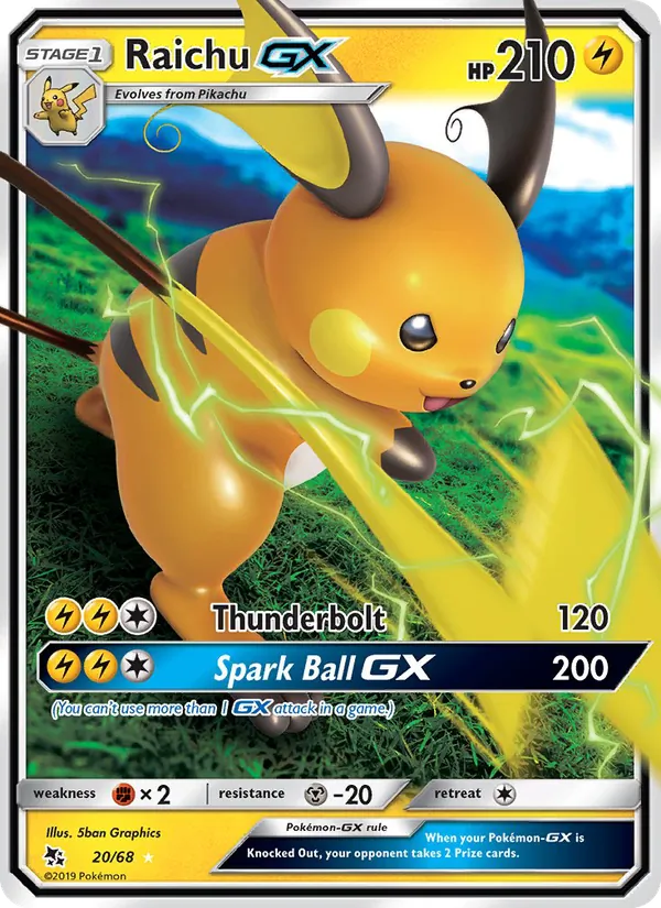 Raichu GX 20/68 Hidden Fates