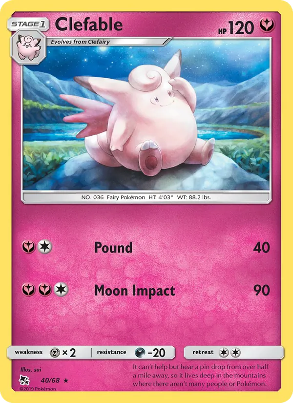 Clefable 40/68 Hidden Fates