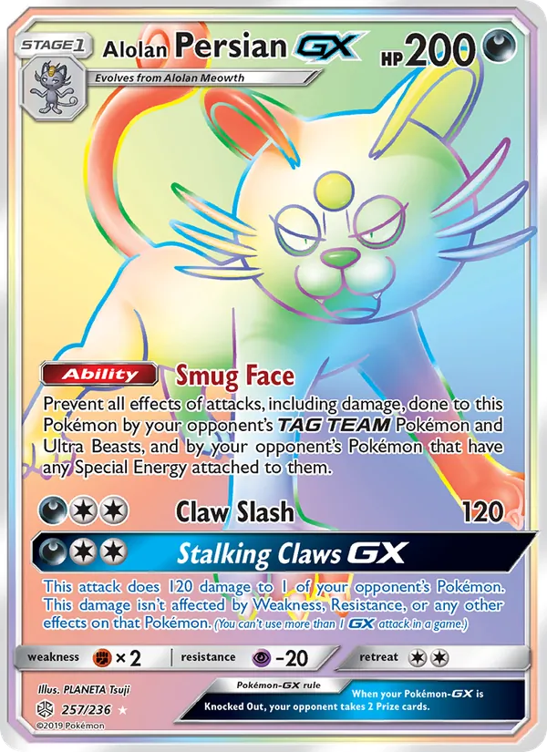 Alolan Persian GX 257/236 Cosmic Eclipse