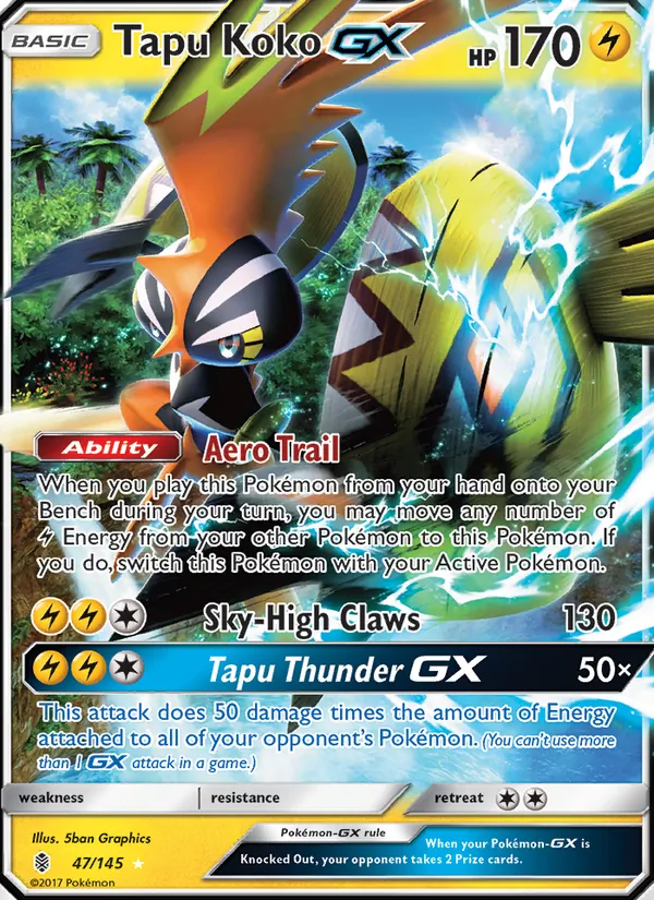 Tapu Koko GX 47/145 Guardians Rising