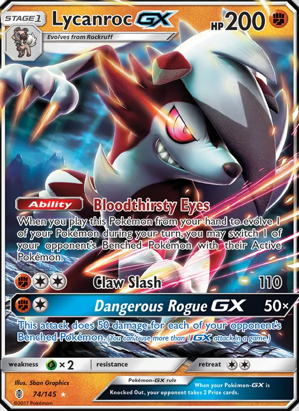 Lycanroc GX 74/145 Guardians Rising