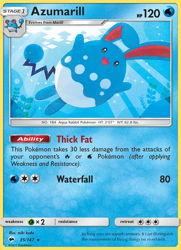 Azumarill 35/147 Burning Shadows