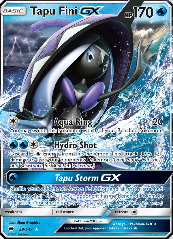 Tapu Fini GX 39/147 Burning Shadows