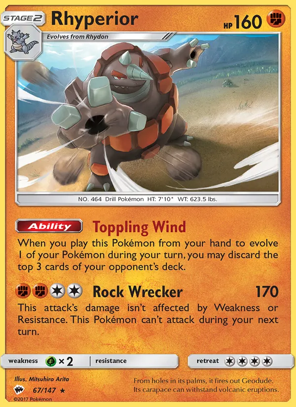 Rhyperior 67/147 Burning Shadows