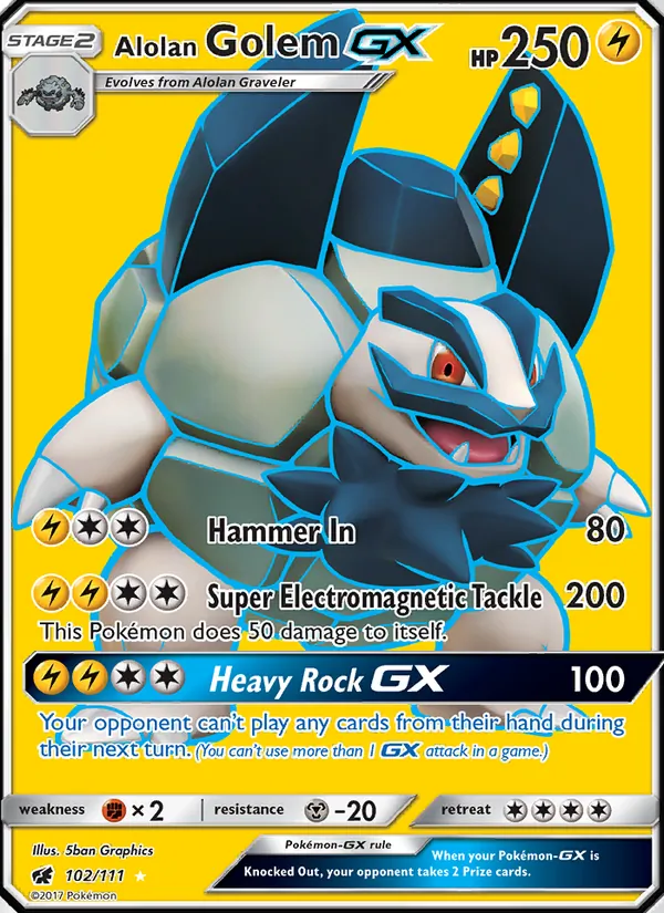 Alolan Golem GX 102/111 Crimson Invasion