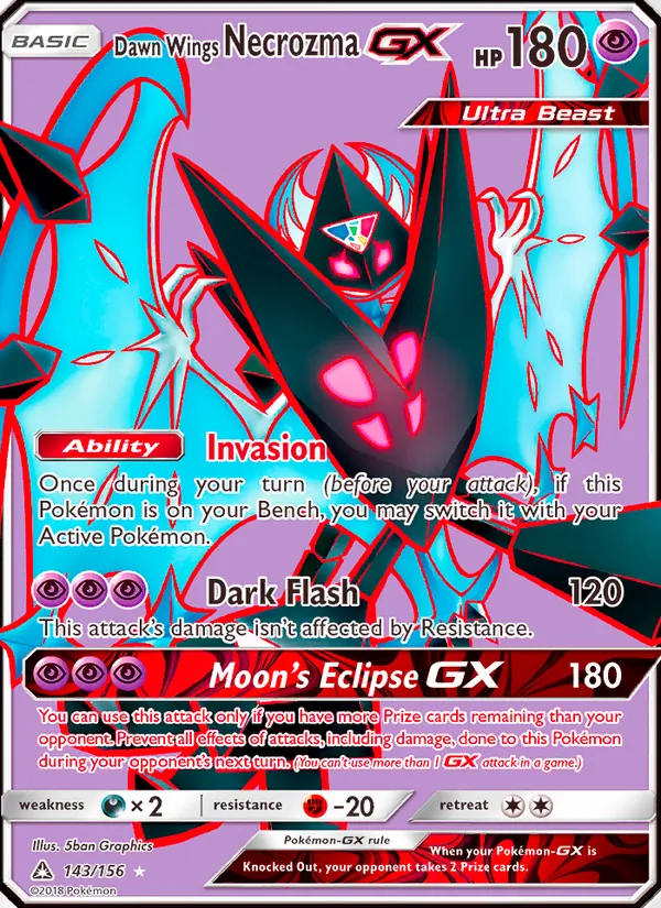 Dawn Wings Necrozma GX 143/156 Ultra Prism