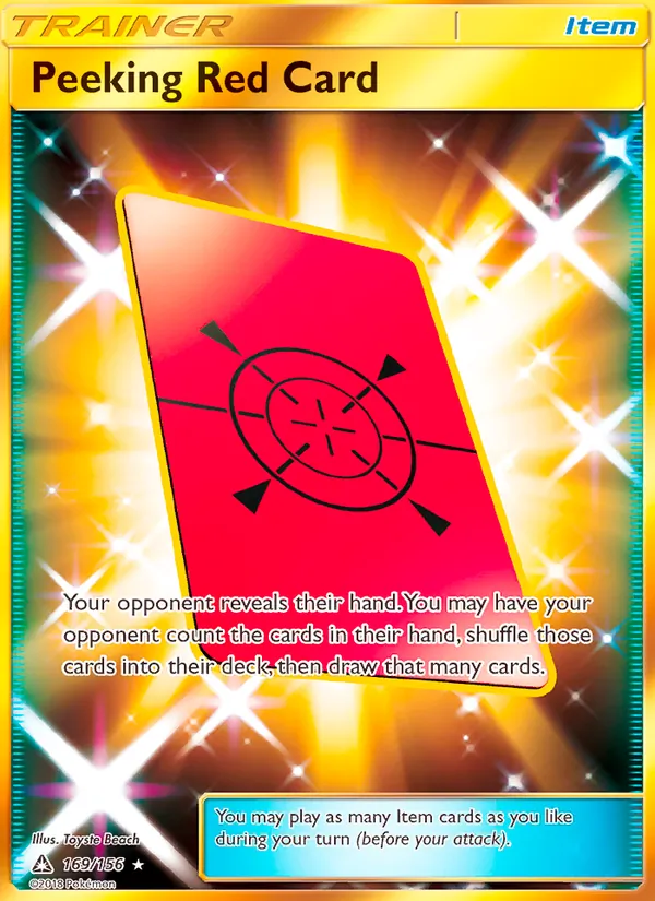 Peeking Red Card 169/156 Ultra Prism