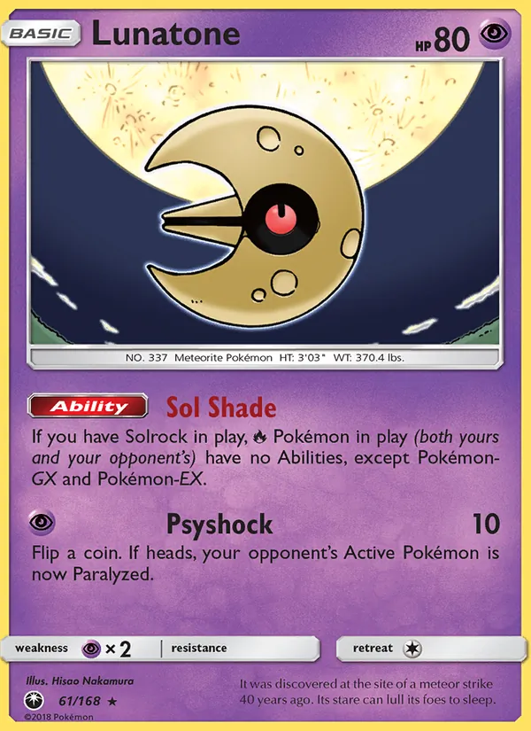 Lunatone 61/168 Celestial Storm