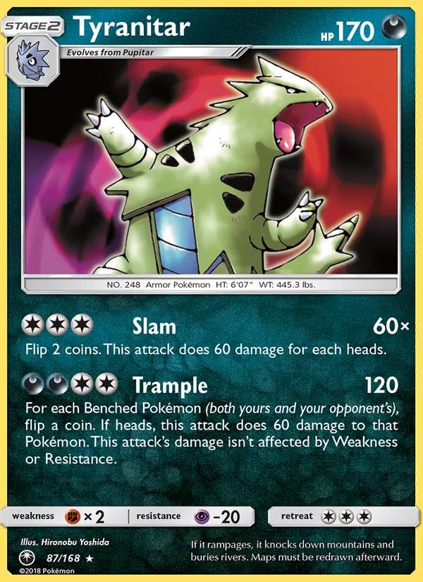 Tyranitar 87/168 Celestial Storm