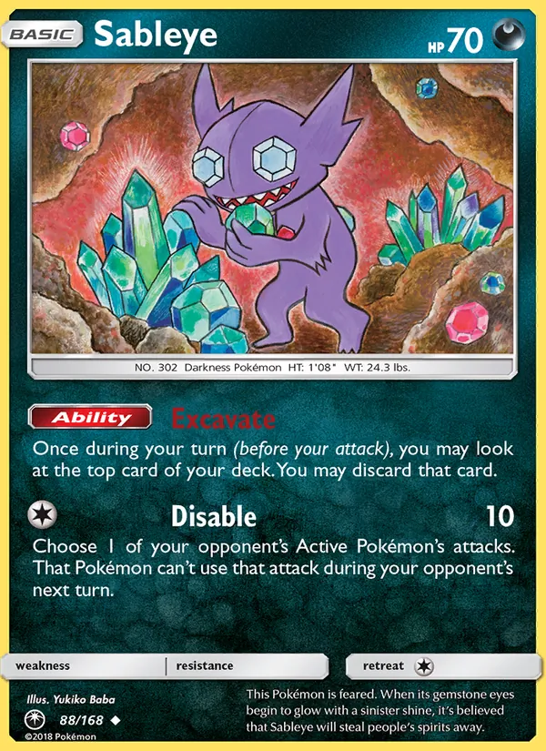 Sableye 88/168 Celestial Storm