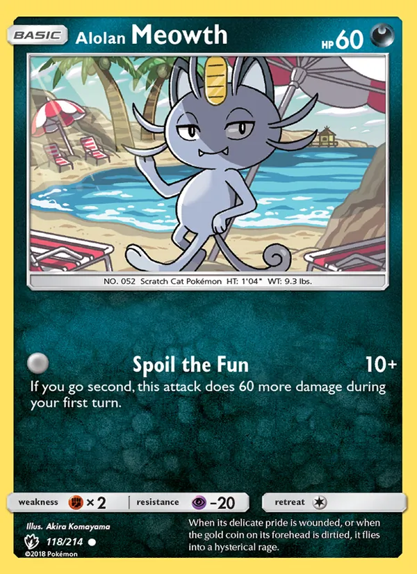 Alolan Meowth 118/214 Lost Thunder