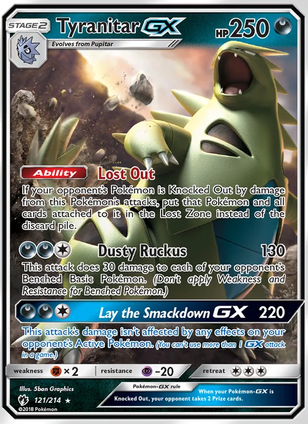 Tyranitar GX 121/214 Lost Thunder