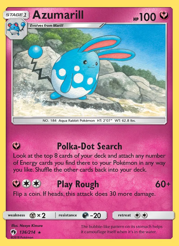 Azumarill 136/214 Lost Thunder