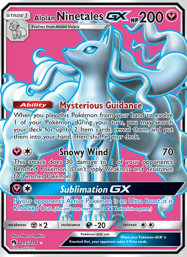 Alolan Ninetales GX 205/214 Lost Thunder