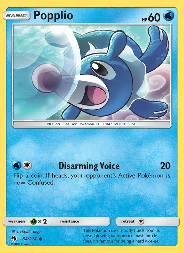 Popplio 64/214 Lost Thunder