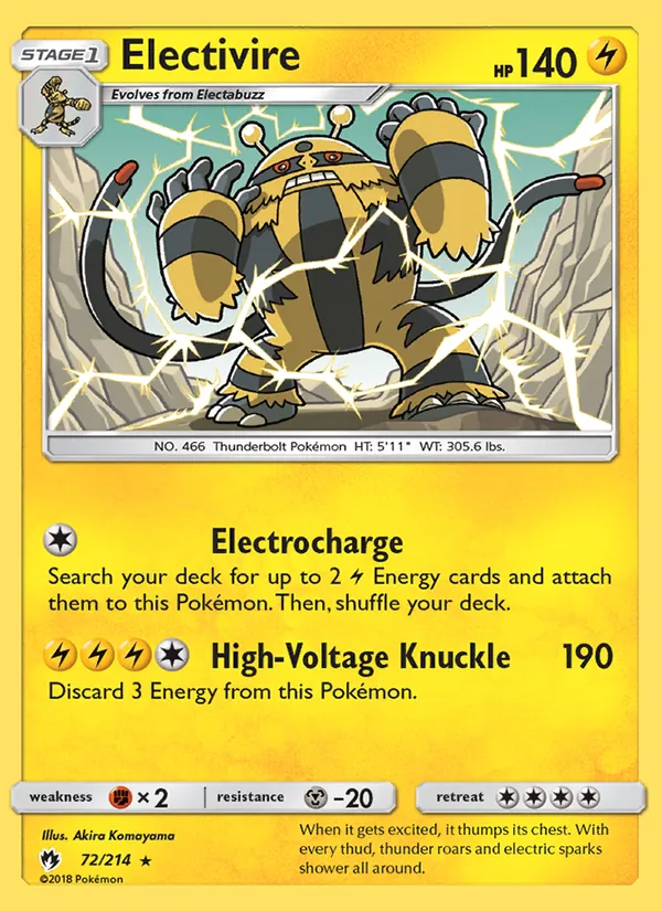 Electivire 72/214 Lost Thunder