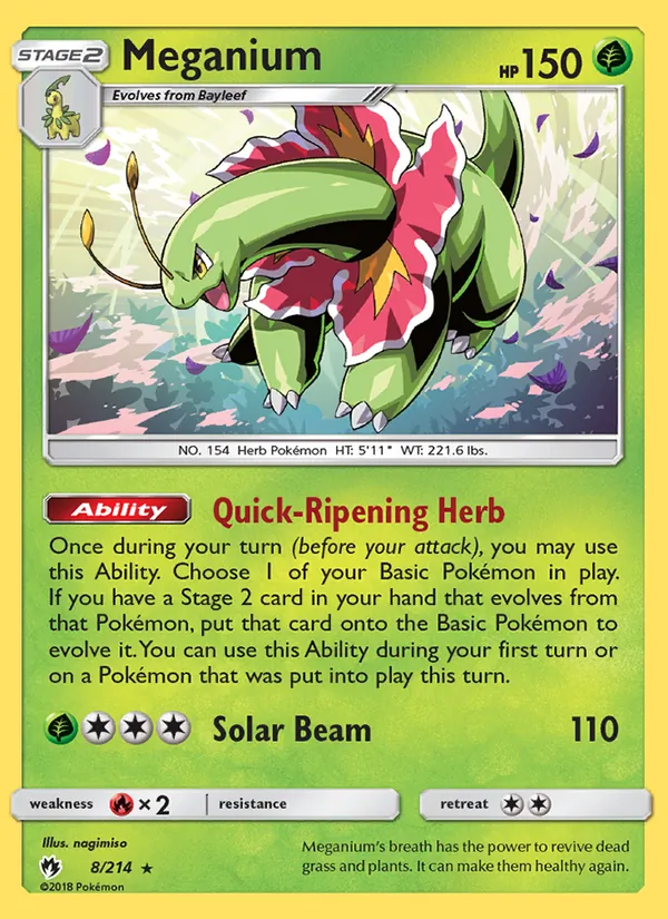 Meganium 8/214 Lost Thunder
