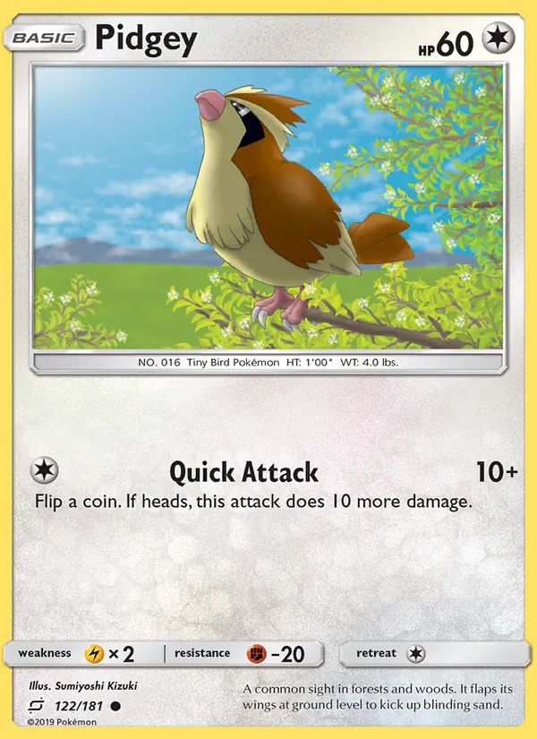 Pidgey 122/181 Team Up