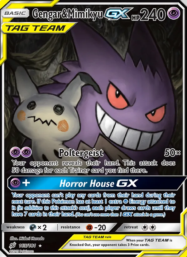 Gengar & Mimikyu GX 165/181 Team Up