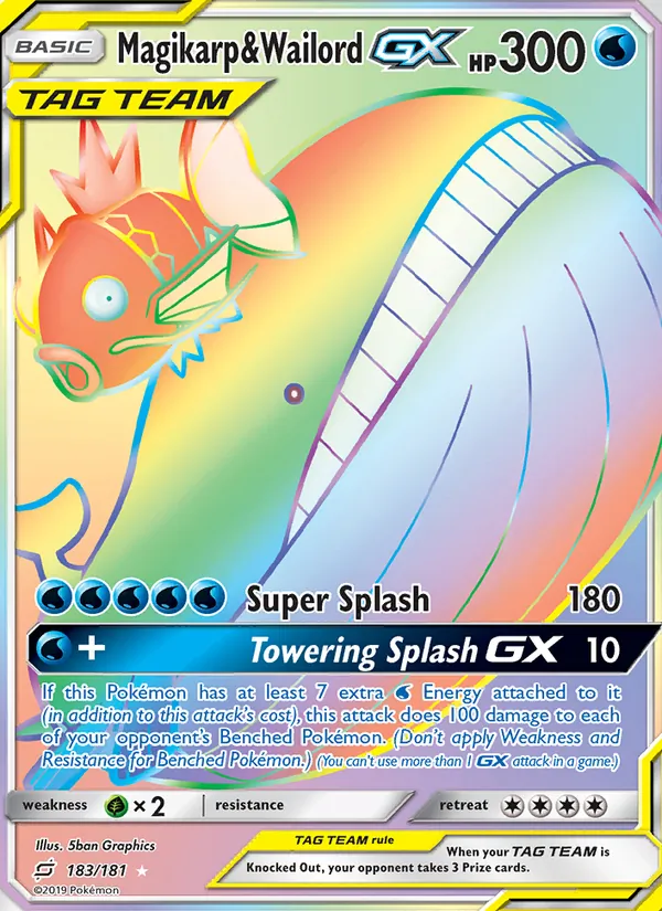 Magikarp & Wailord GX 183/181 Team Up