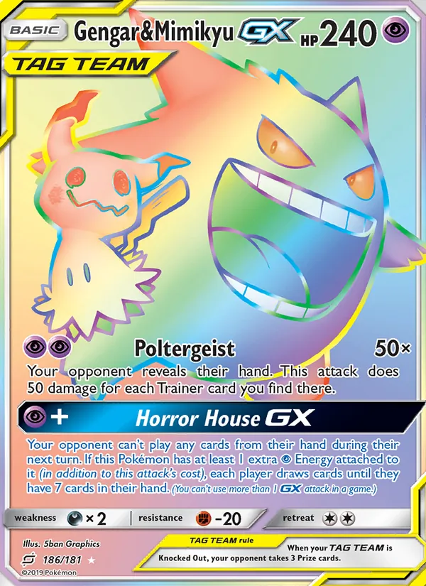 Gengar & Mimikyu GX 186/181 Team Up