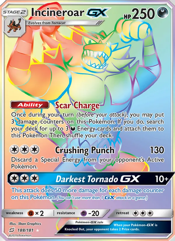 Incineroar GX 188/181 Team Up