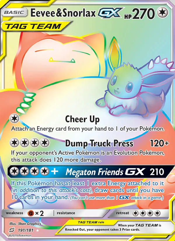 Eevee & Snorlax GX 191/181 Team Up
