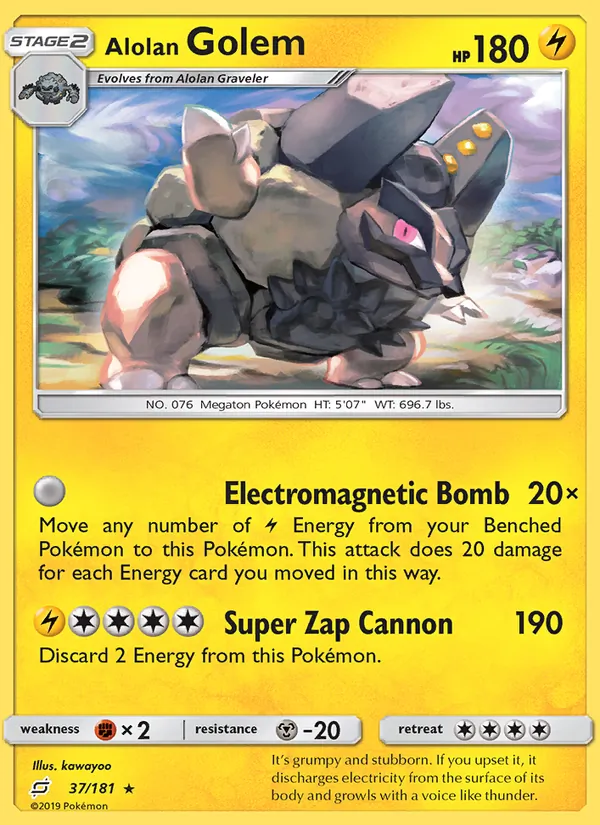 Alolan Golem 37/181 Team Up