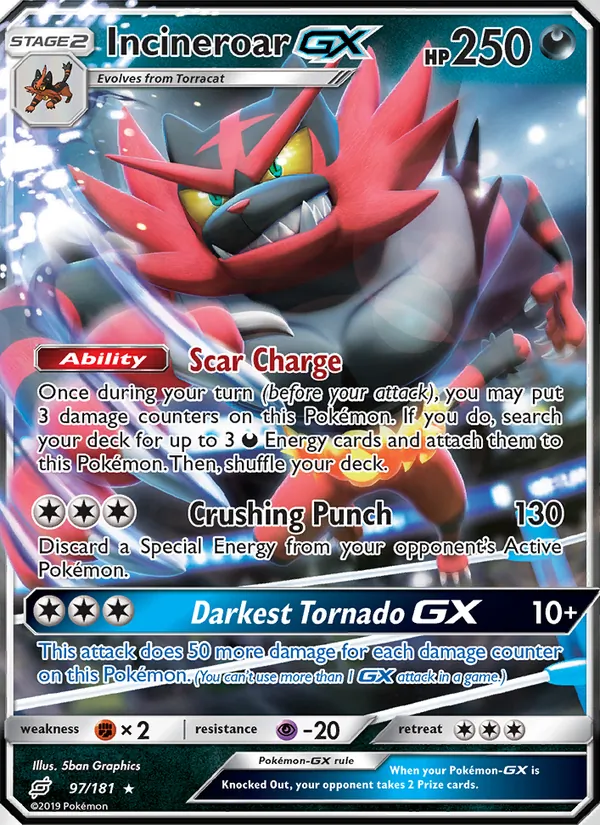 Incineroar GX 97/181 Team Up