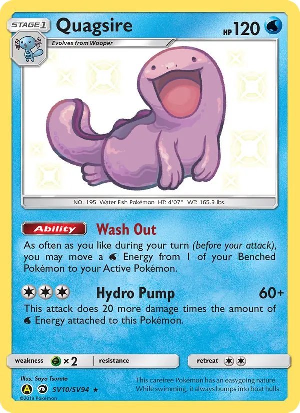 Quagsire SV10 Hidden Fates Shiny Vault