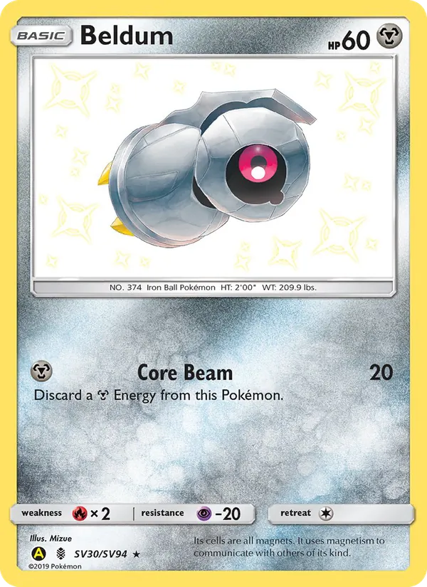 Beldum SV30 Hidden Fates Shiny Vault
