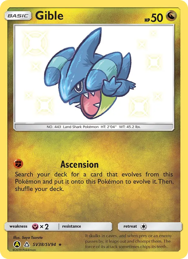 Gible SV38 Hidden Fates Shiny Vault