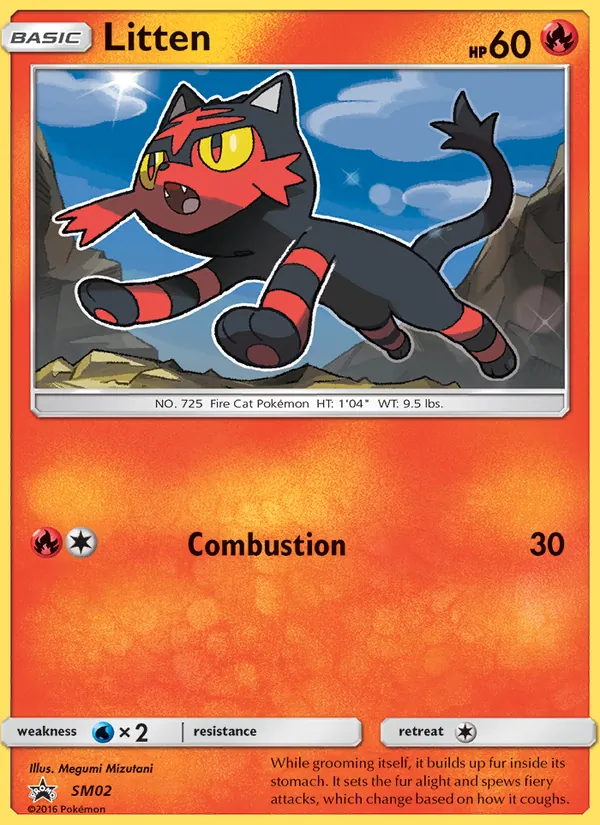 Litten SM02 SM Black Star Promos