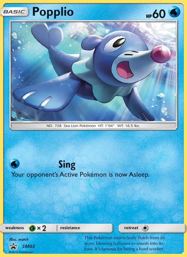 Popplio SM03 SM Black Star Promos