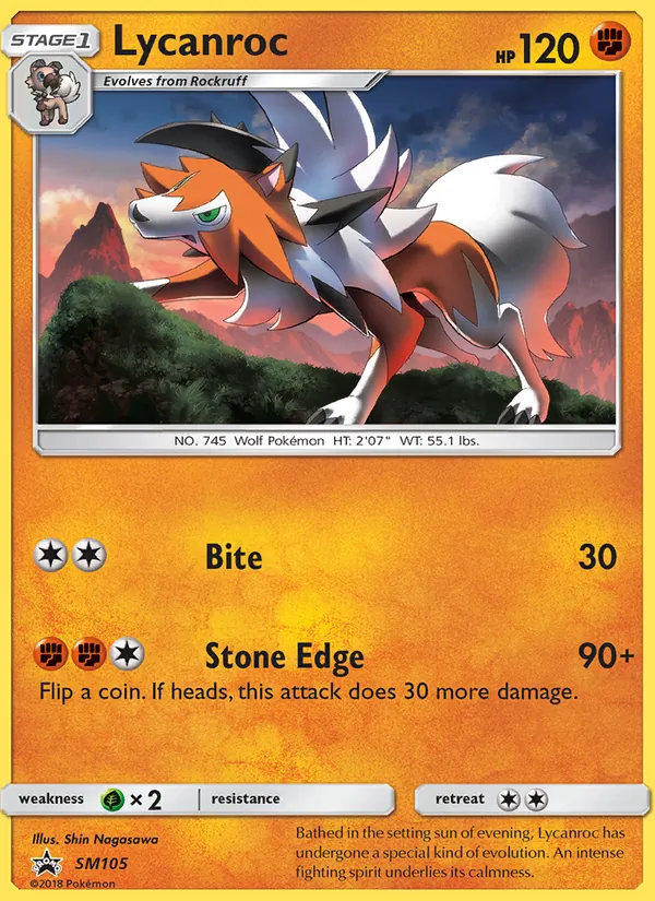 Lycanroc SM105 SM Black Star Promos