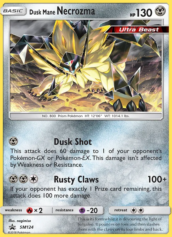 Dusk Mane Necrozma SM124 SM Black Star Promos