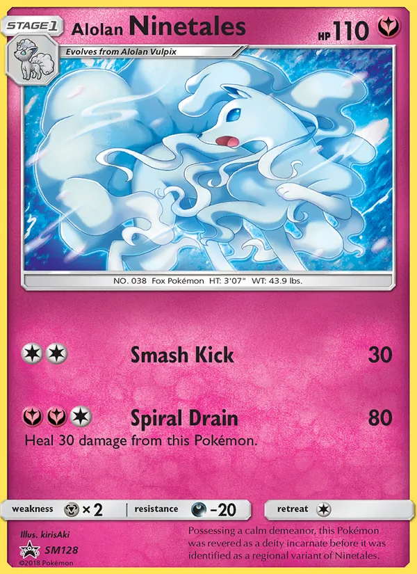 Alolan Ninetales SM128 SM Black Star Promos