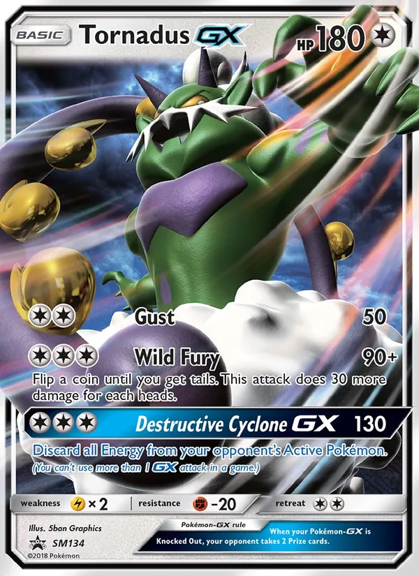 Tornadus GX SM134 SM Black Star Promos