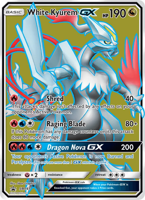 White Kyurem GX SM141 SM Black Star Promos
