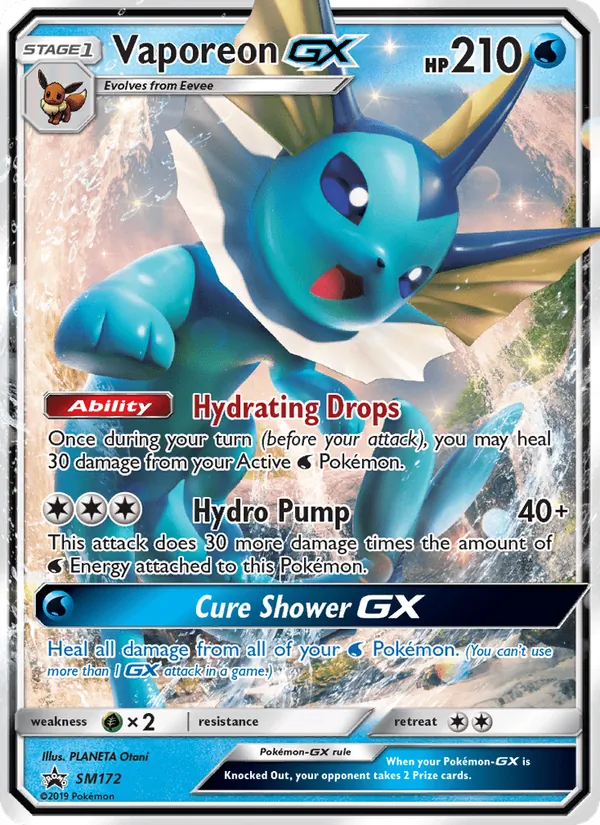 Vaporeon GX SM172 SM Black Star Promos