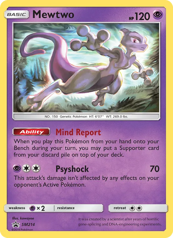 Mewtwo SM214 SM Black Star Promos