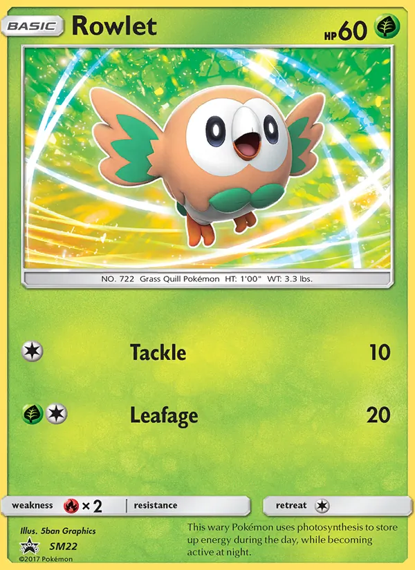 Rowlet SM22 SM Black Star Promos