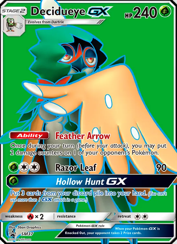 Decidueye GX SM37 SM Black Star Promos