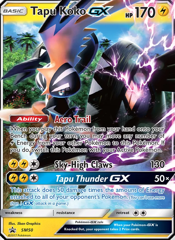 Tapu Koko GX SM50 SM Black Star Promos