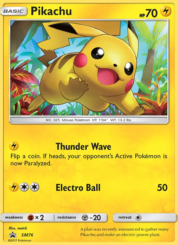 Pikachu SM76 SM Black Star Promos