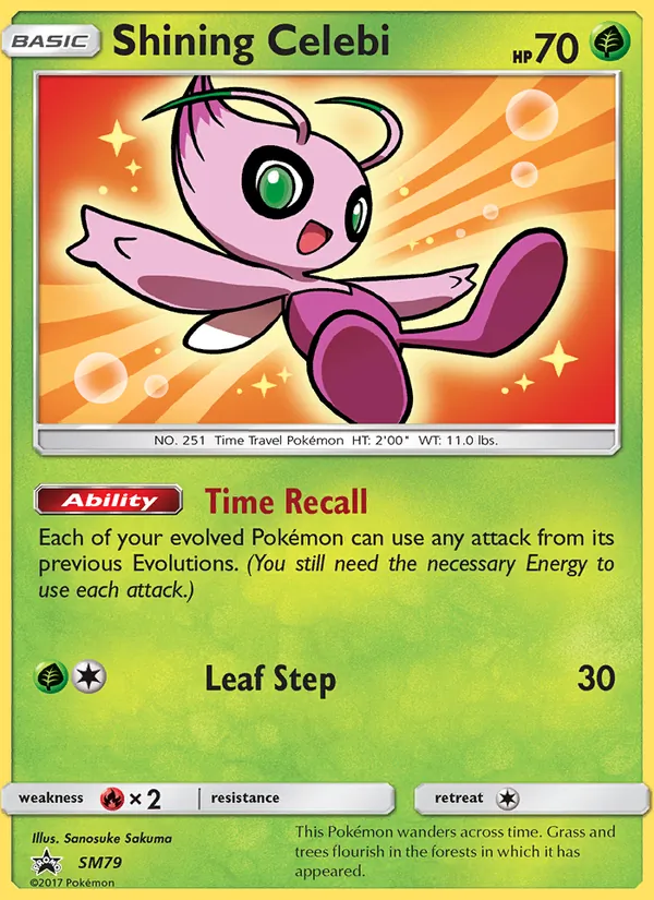 Shining Celebi SM79 SM Black Star Promos