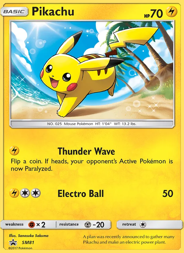 Pikachu SM81 SM Black Star Promos