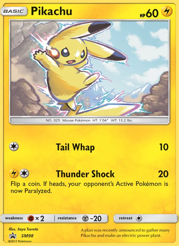 Pikachu SM98 SM Black Star Promos