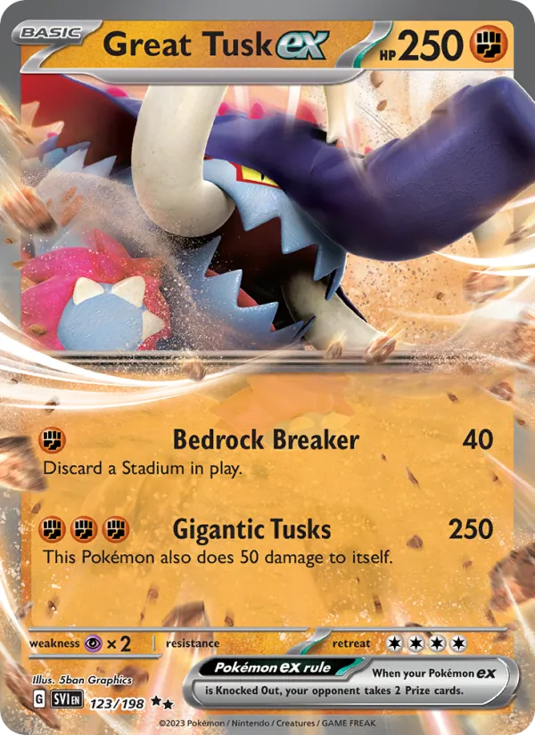 Great Tusk ex 123/198 Scarlet & Violet