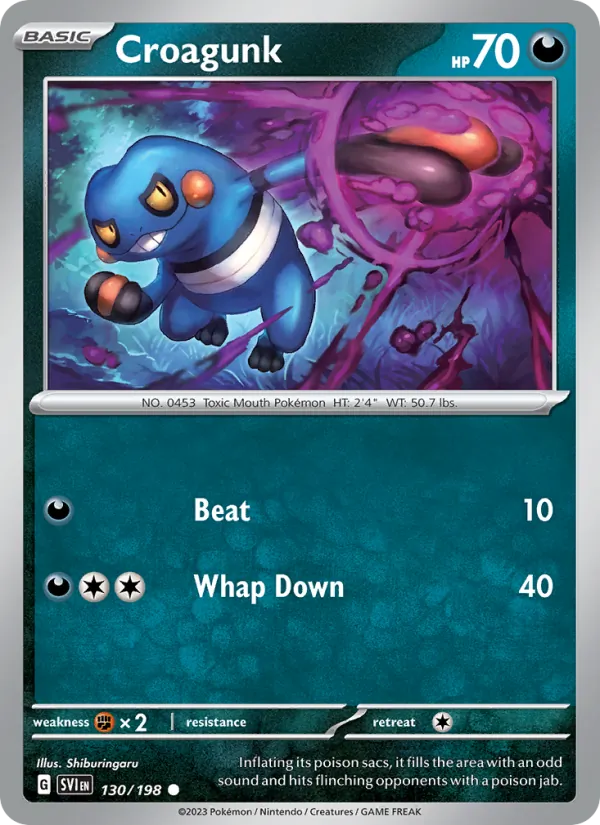 Croagunk 130/198 Scarlet & Violet